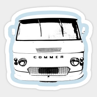 Commer PB classic light van monoblock black/white Sticker